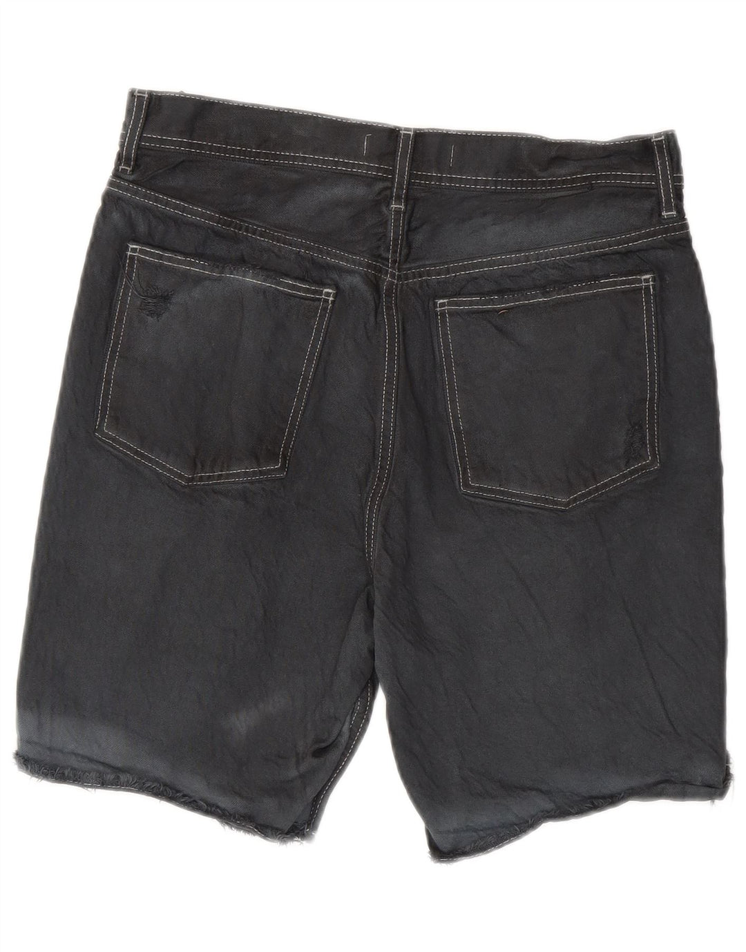 ZARA Short en jean vieilli pour homme EU 40 Medium W31 Gris Coton