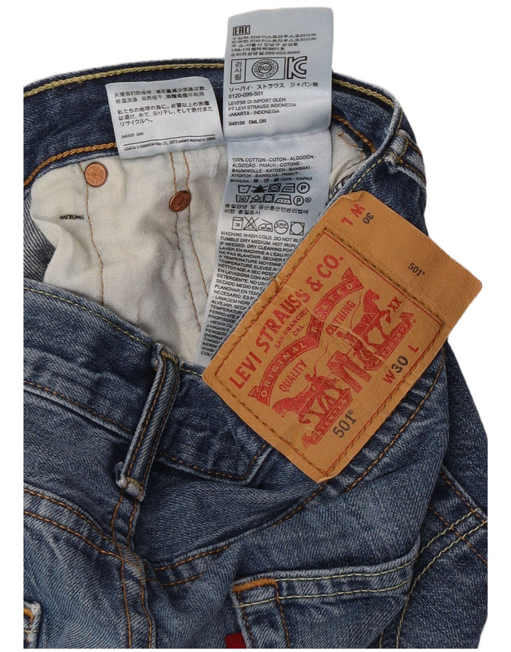 Levi's Short en Jean 501 W30 Homme Bleu Moyen Coton