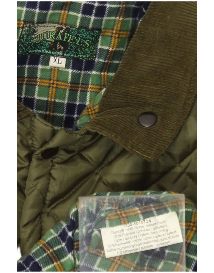 VINTAGE Veste matelassée homme UK 42 XL Kaki Polyester