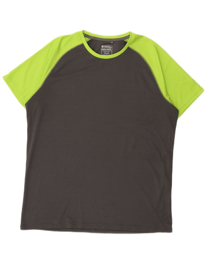Mountain Warehouse T-Shirt Homme Top XL Gris Colorblock Polyester