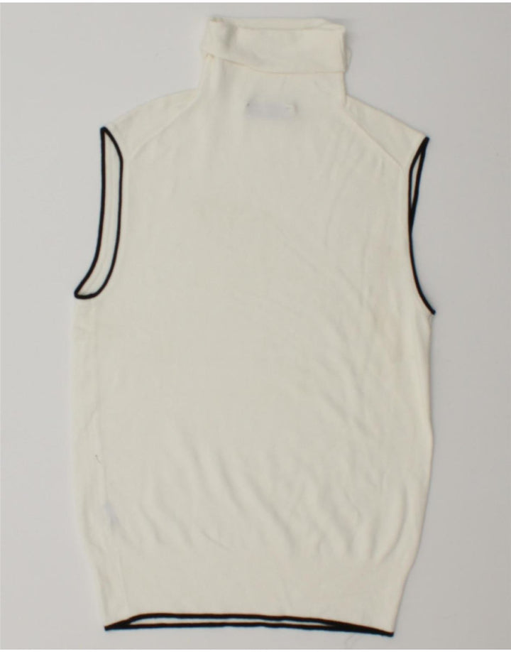 Zara Womens Vest Débardeur UK 12 Moyen Blanc