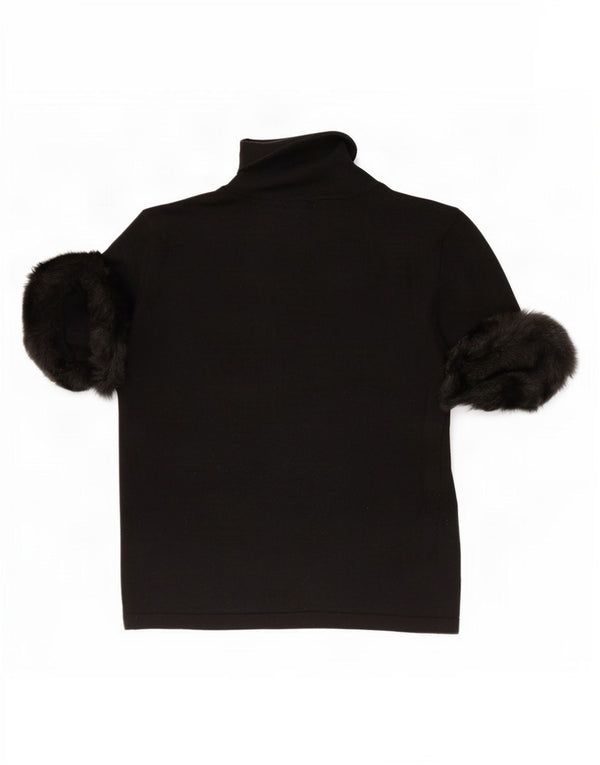 Benetton Chemisier court pour femme UK 10 Small Noir
