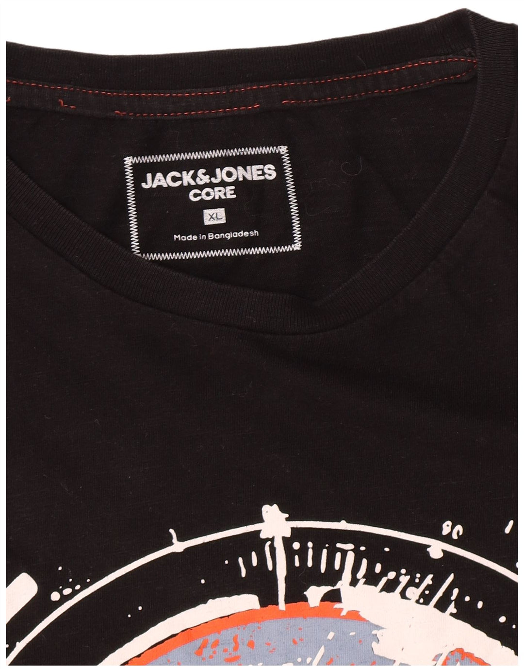 Jack & Jones T-Shirt Graphique Homme XL Noir
