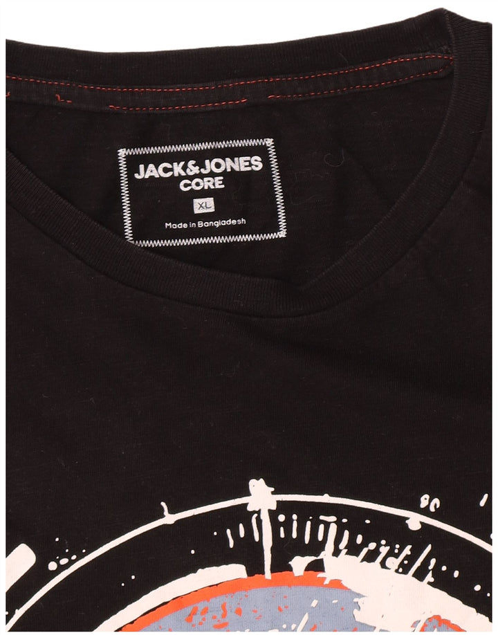 Jack & Jones T-Shirt Graphique Homme XL Noir