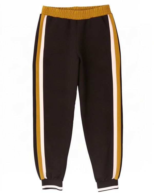 Zara Pantalon de survêtement pour femme Joggers UK 4 XS Noir Colourblock