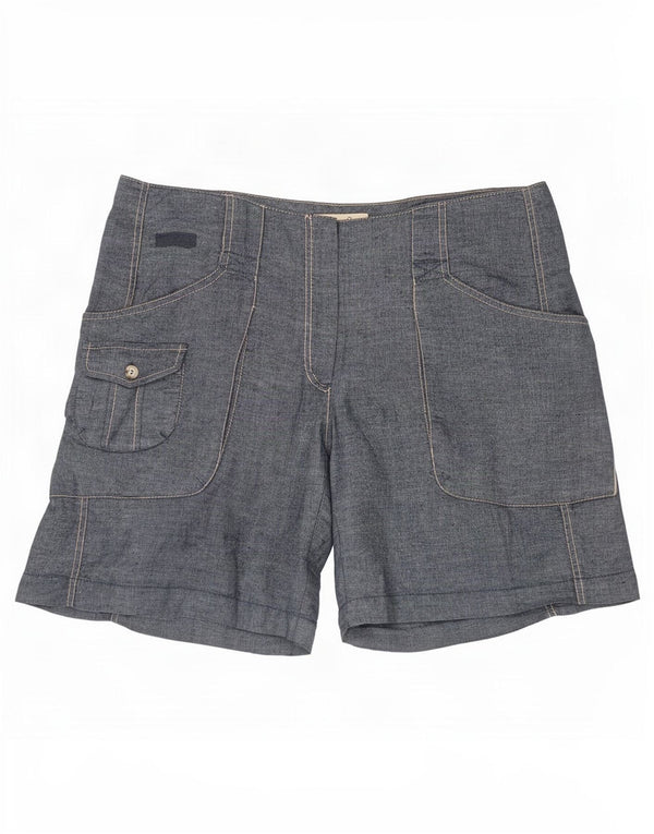 Marlboro Classics Short Cargo Femme IT 48 XL W38 Bleu Marine Lin