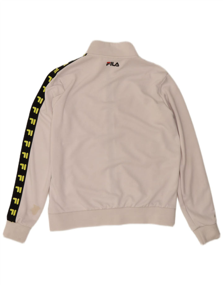 Fila Veste de Survêtement Graphique Homme Blanc Moyen Polyester Colorblock