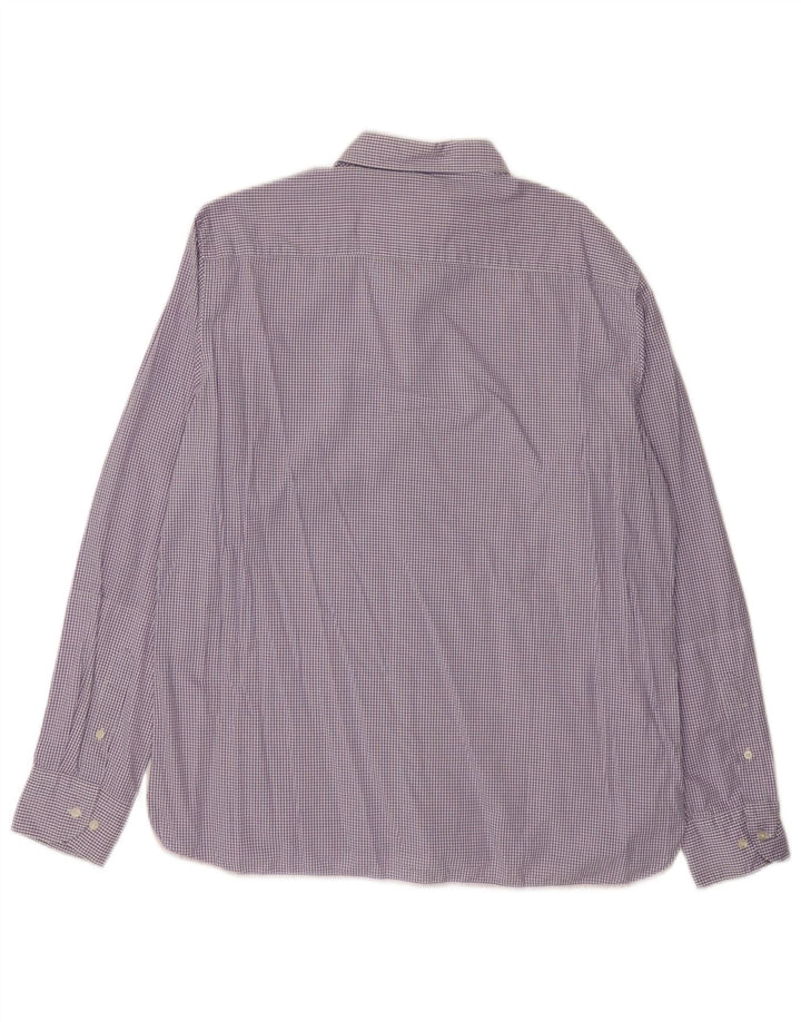 MASSIMO DUTTI Mens Casual Fit Shirt XL Purple Check