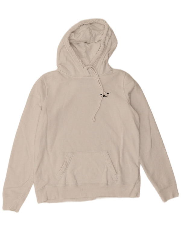Hollister Pull à capuche graphique pour femme UK 14 Coton blanc moyen