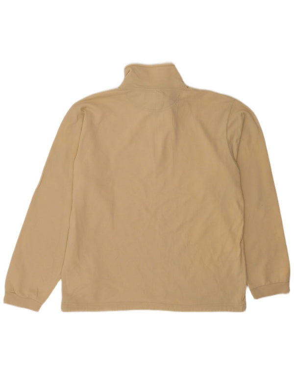 Champion Sweat-shirt col zippé pour homme XL en coton beige
