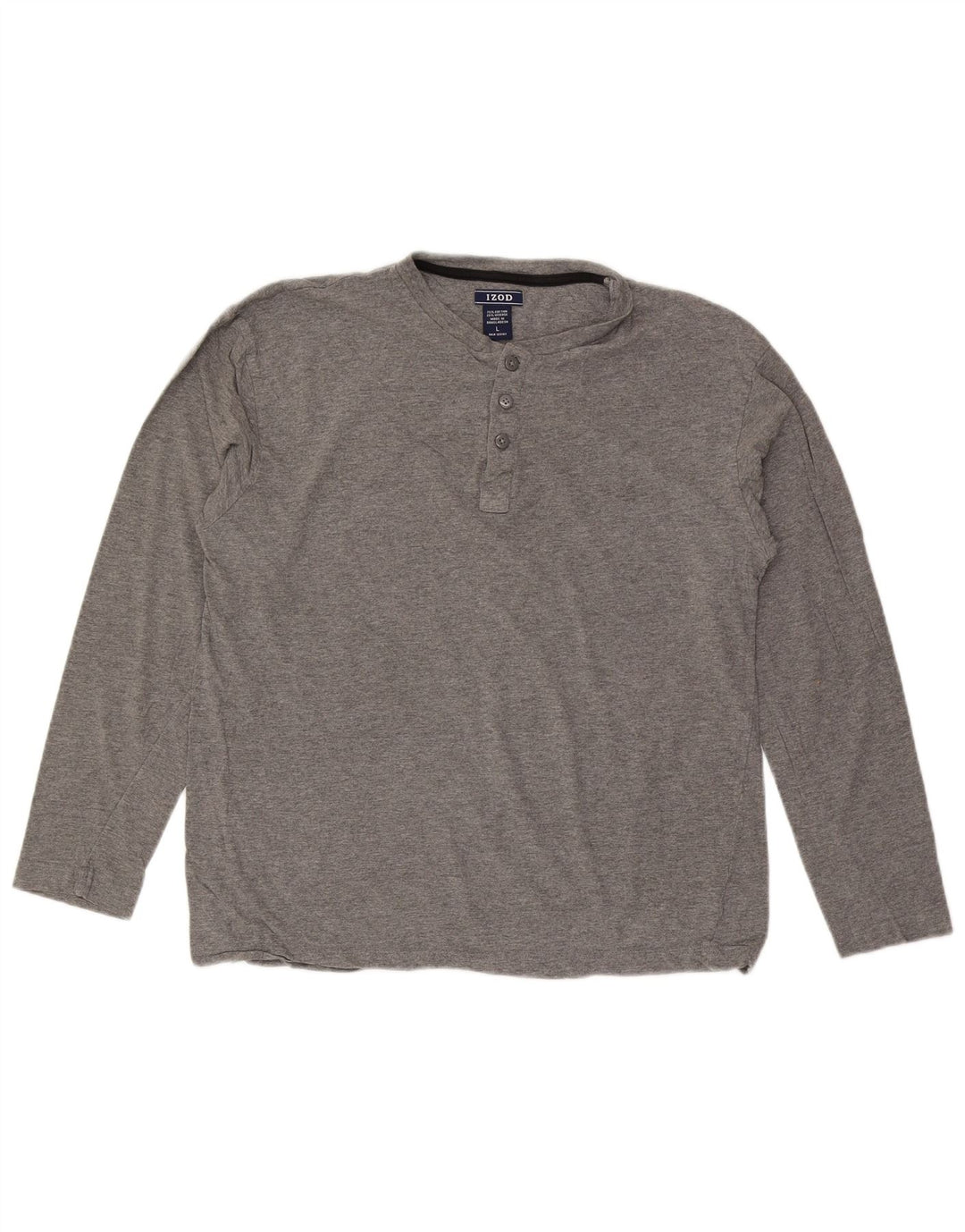 IZOD Haut Homme Manches Longues Grand Gris Coton