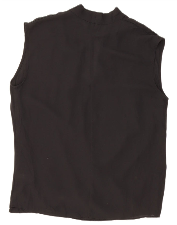 MOSSIMO Chemisier sans manches pour femme UK 10 Petit Noir Polyester
