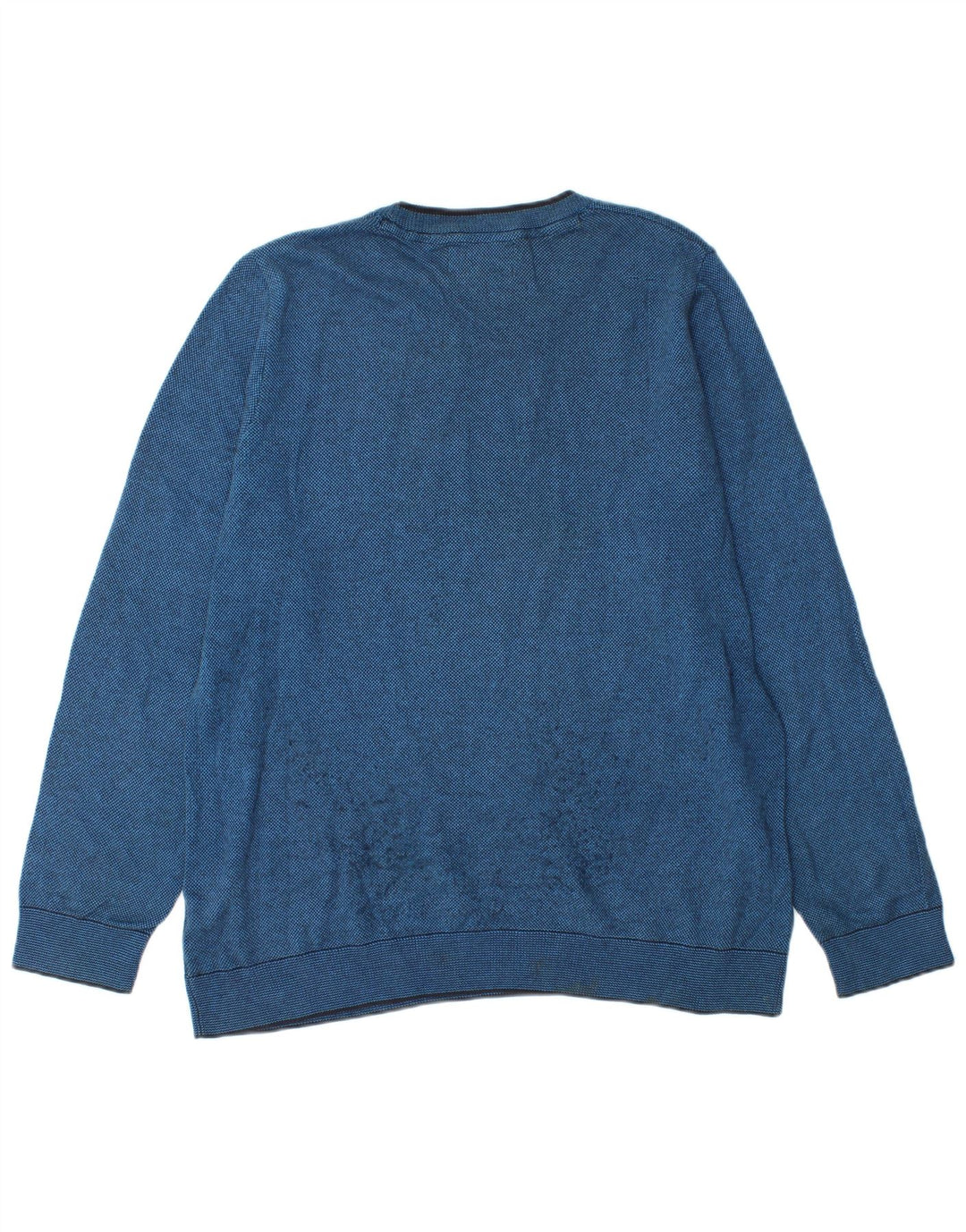 Marks & Spencer Pull à col rond coupe ajustée pour homme, grand bleu