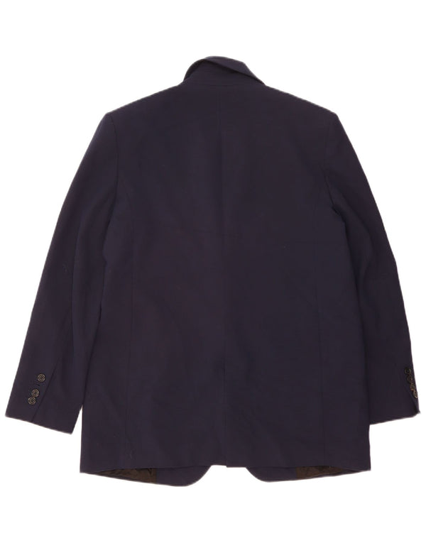 Zara Veste blazer surdimensionnée à 1 bouton pour femme UK 10 Small Bleu marine