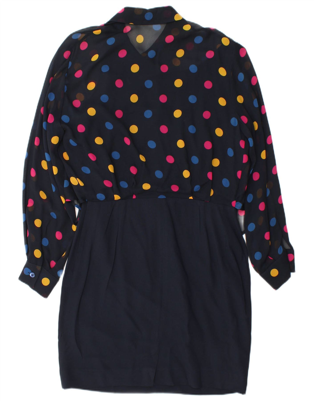 Arezia Robe fourreau à nouer sur le devant pour femme UK 10 Petit Bleu marine à pois