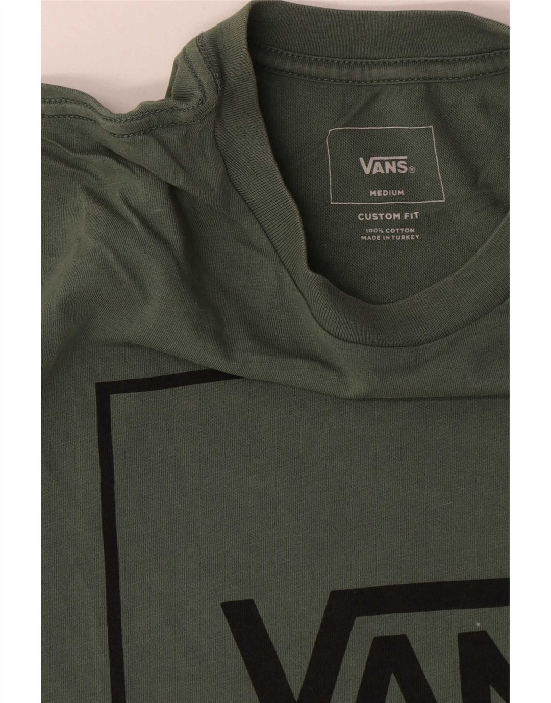 Vans T-shirt graphique ajusté sur mesure pour homme en coton vert moyen