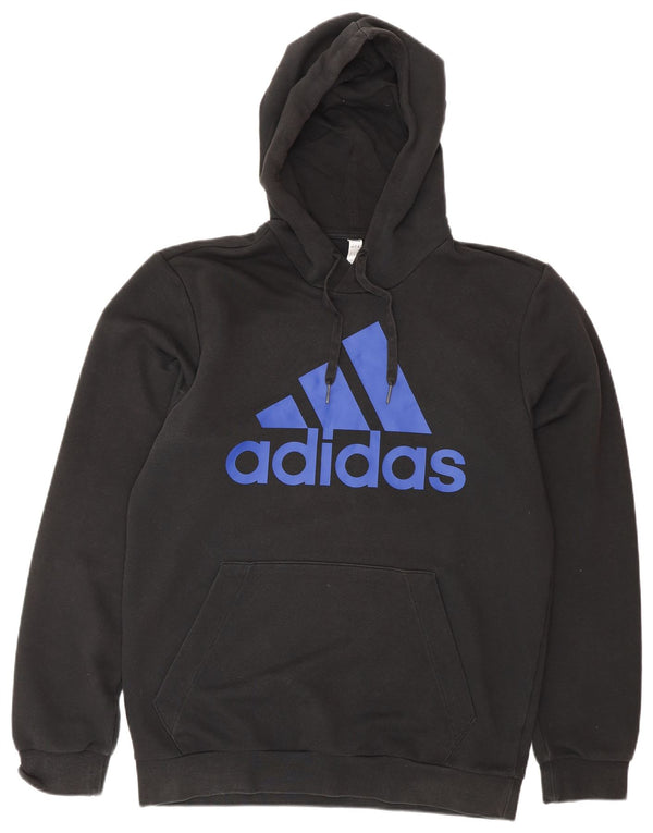 ADIDAS Pull à capuche graphique pour hommes UK 40/42 Coton noir moyen