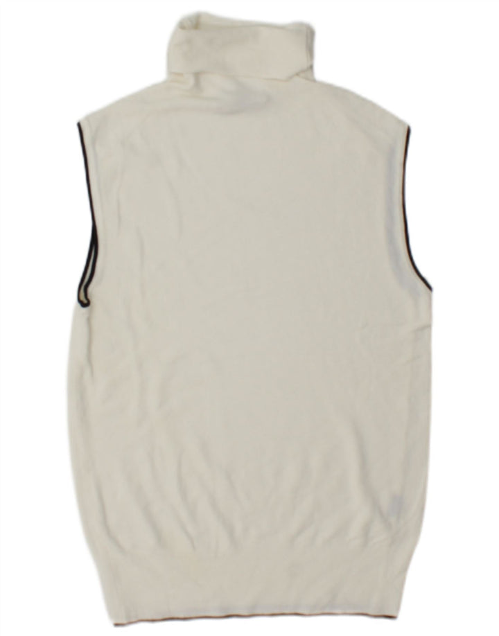 Zara Womens Vest Débardeur UK 12 Moyen Blanc