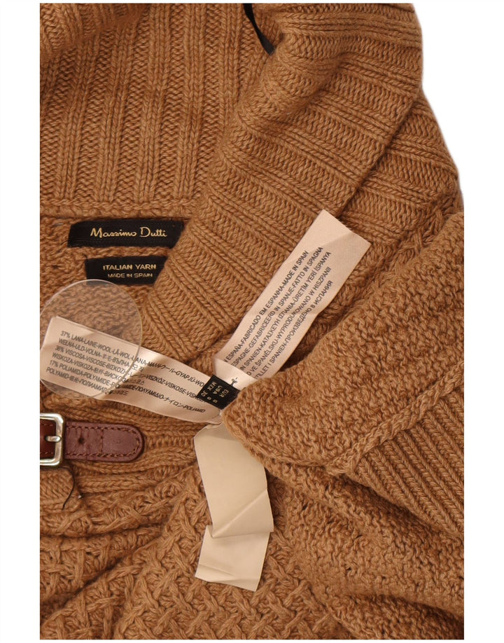 Massimo Dutti Poncho Jumper US 8 pour femme en laine marron moyen