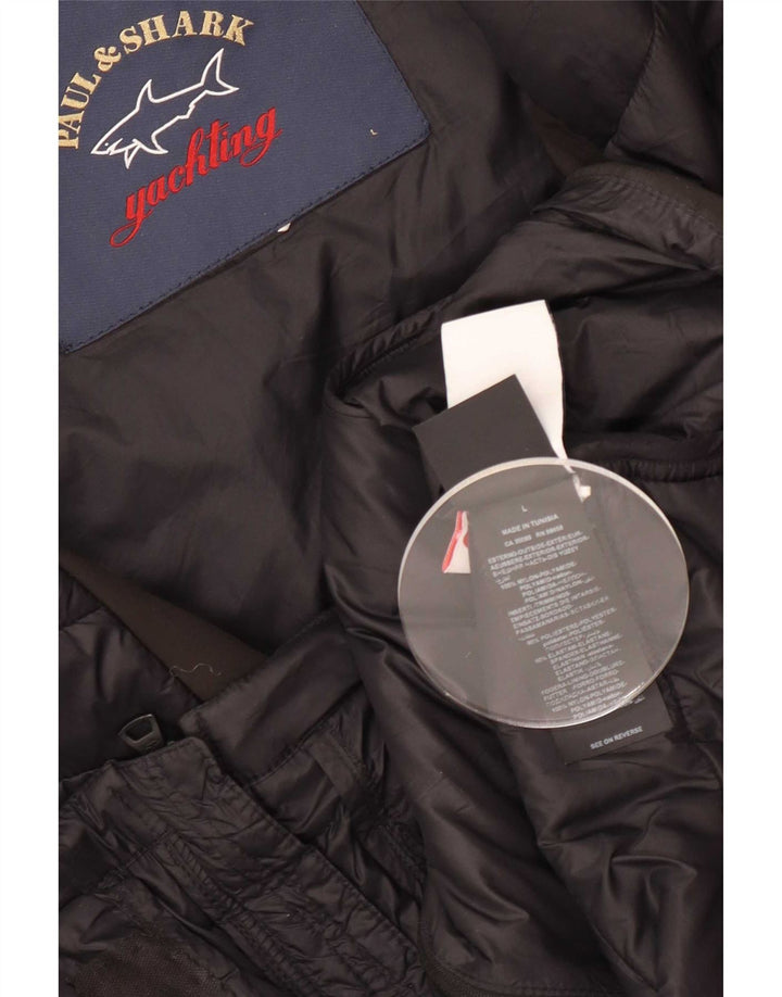 Paul & Shark Veste matelassée Yachting pour hommes UK 40 Large Noir Polyester