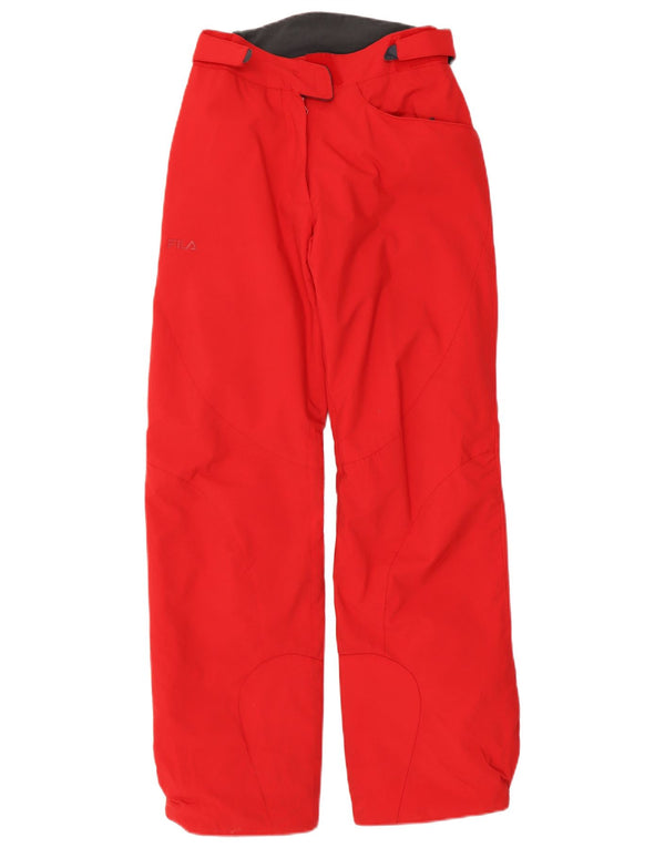 Fila Pantalon de ski femme UK 10 Small Rouge Polyamide