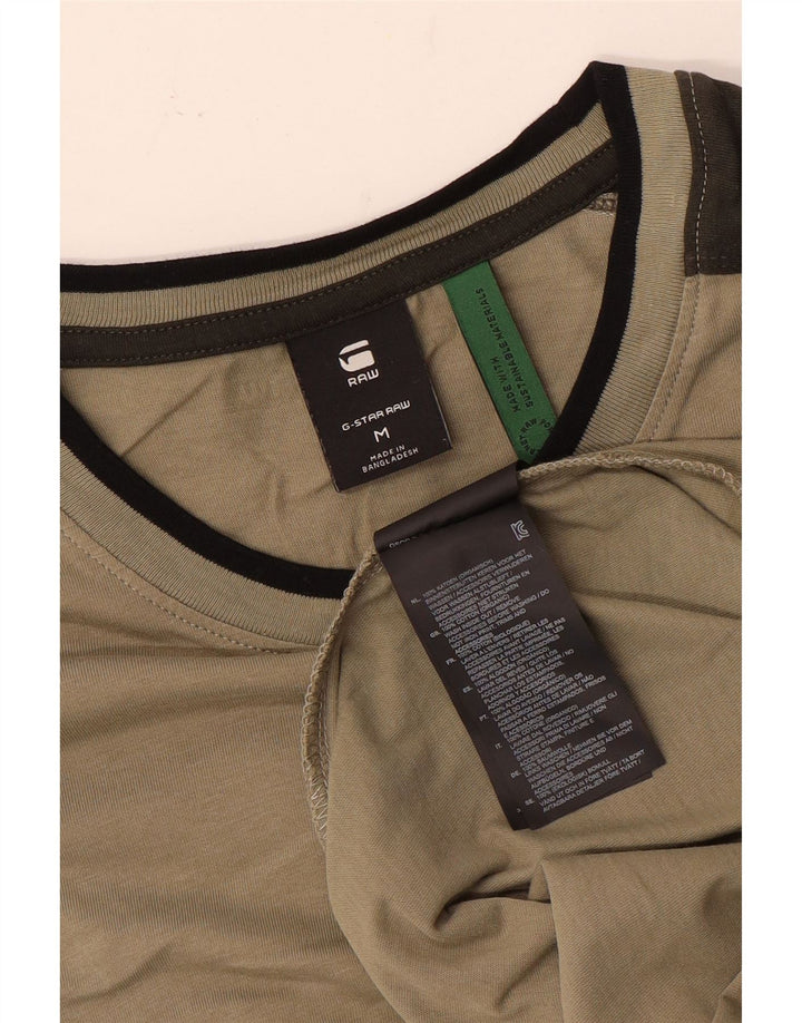 G-Star Homme T-Shirt Top Kaki Colorblock Coton