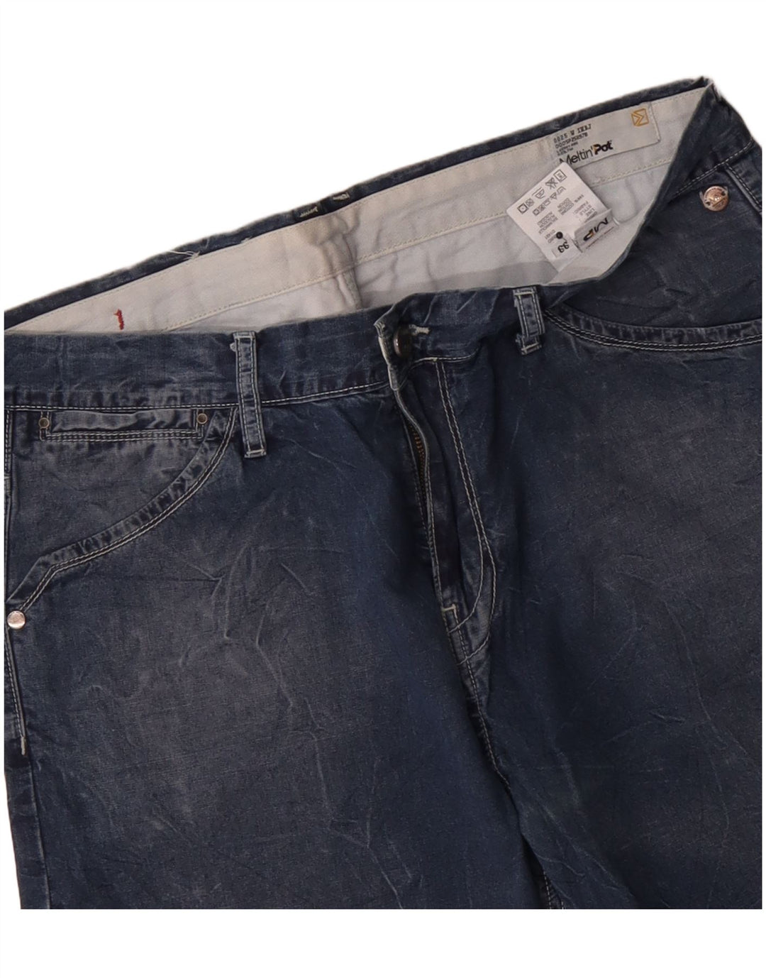 Meltin' Pot Short en jean pour homme W36 Grand bleu en coton