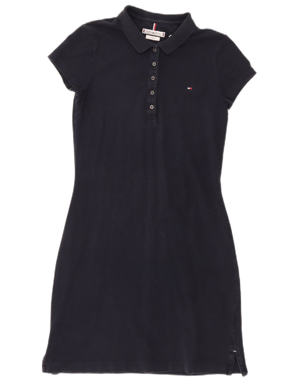 TOMMY HILFIGER Robe polo coupe slim pour femme UK 10 Small Bleu marine