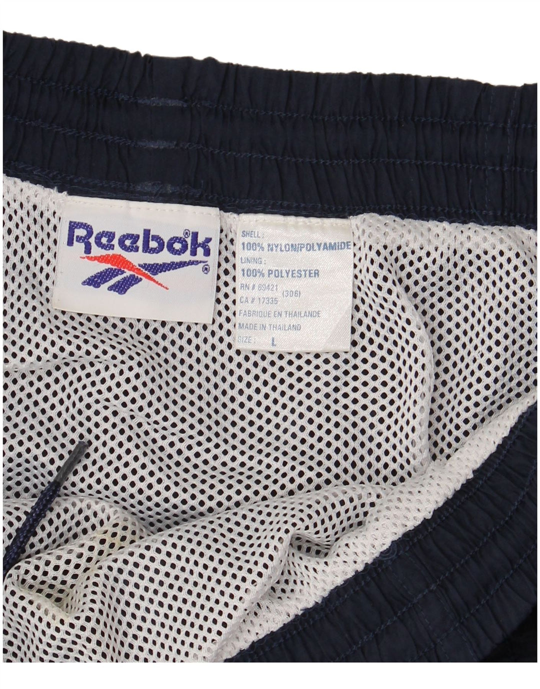 REEBOK Short de Bain Graphique Homme Large Bleu Marine Nylon
