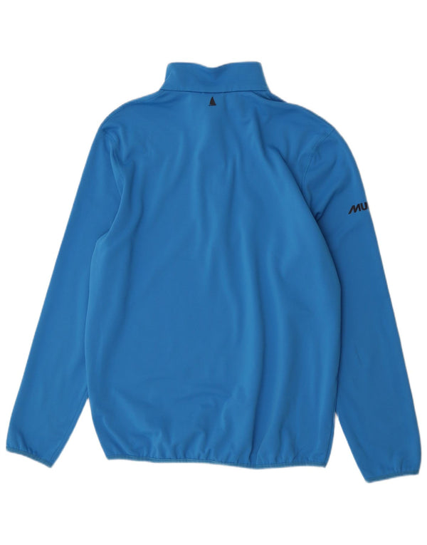 Musto Sweat-shirt col zippé pour homme XL Bleu Polyester