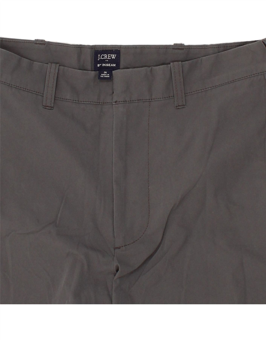 J. CREW Mens Chino Shorts W31 Medium Grey Polyester Vintage J. Crew and Second-Hand J. Crew from Messina Hembry 