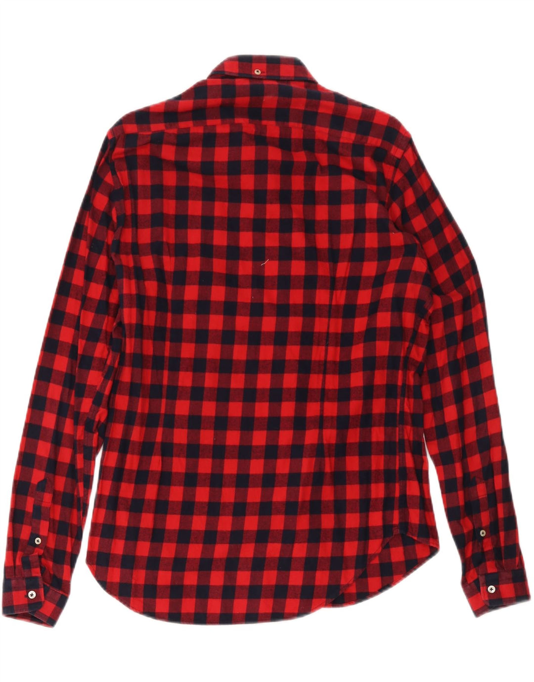 Zara Chemise Slim Fit En Flanelle Vichy Rouge Moyen Homme