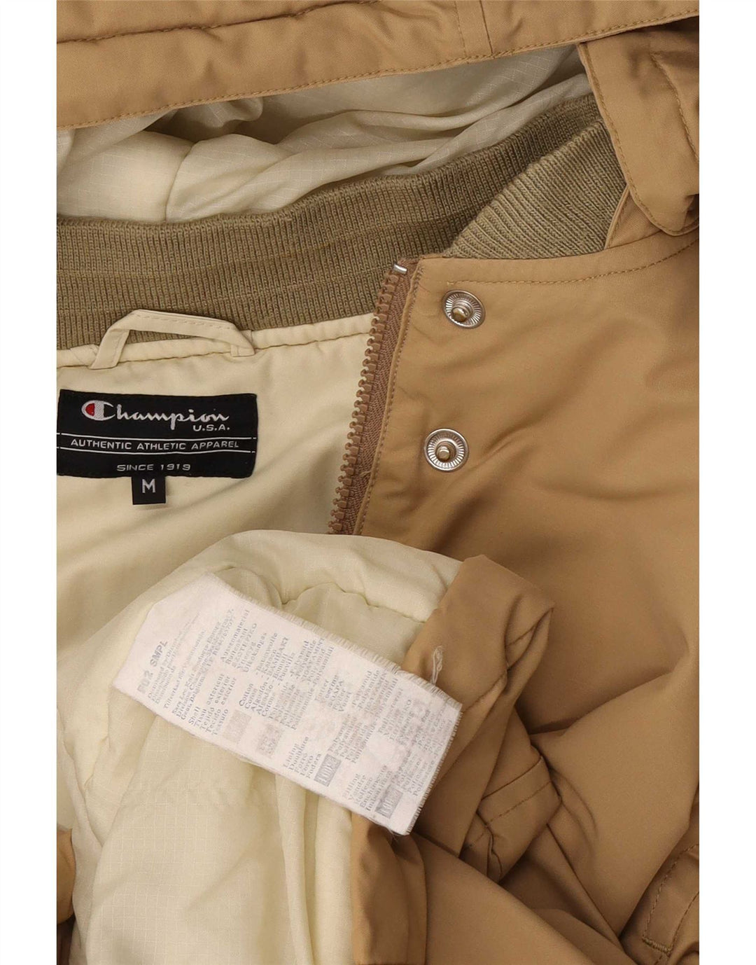 Champion Veste coupe-vent à capuche pour femme UK 14 Coton beige moyen