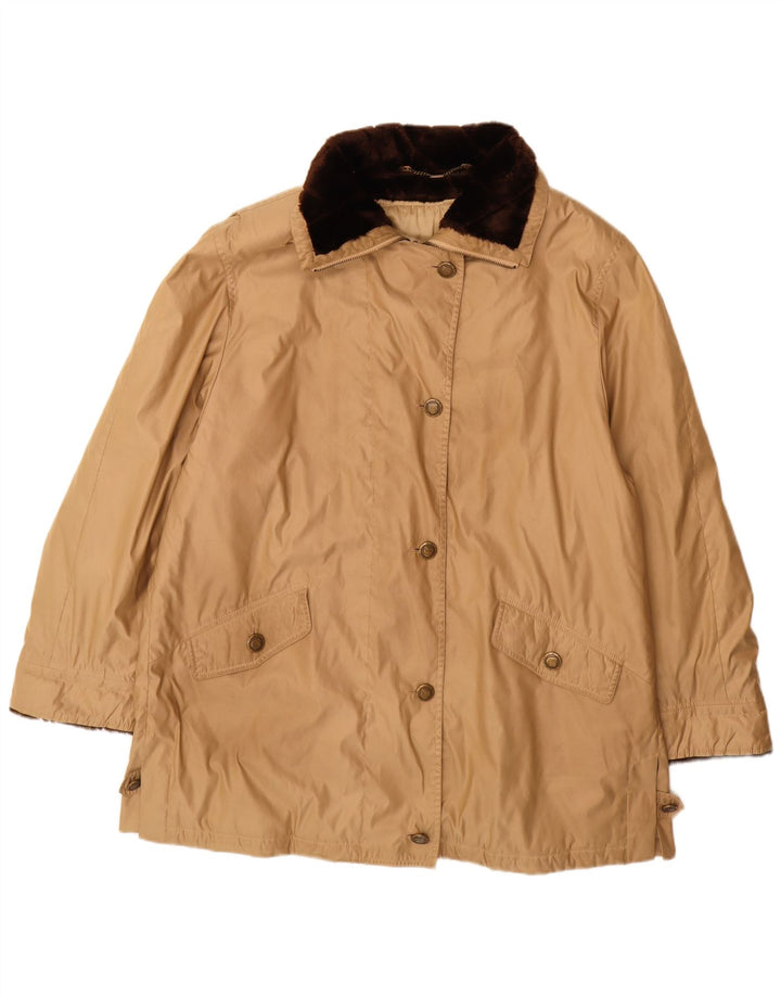 Delmod Manteau coupe-vent surdimensionné pour femme UK 18 XL Beige Polyester