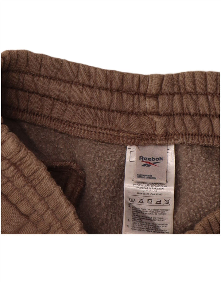 Reebok Short de Sport Homme Beige Moyen Coton