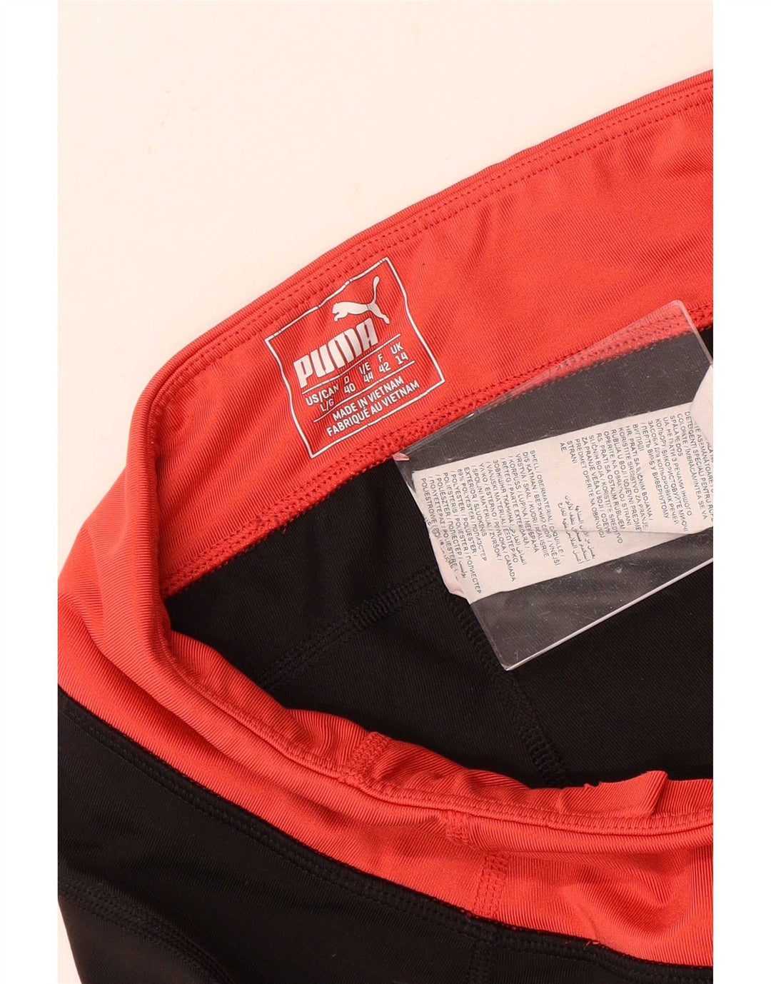 Puma Legging Capri Femme UK 44 Polyester Colorblock Noir Moyen