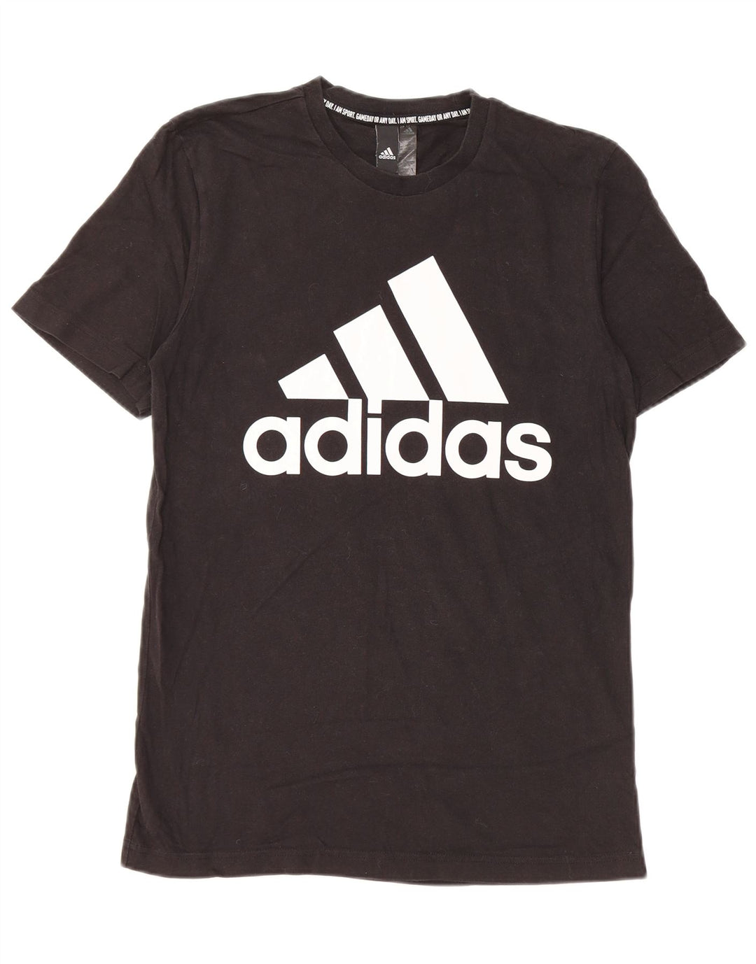 Adidas T-shirt graphique pour hommes, petit haut en coton noir