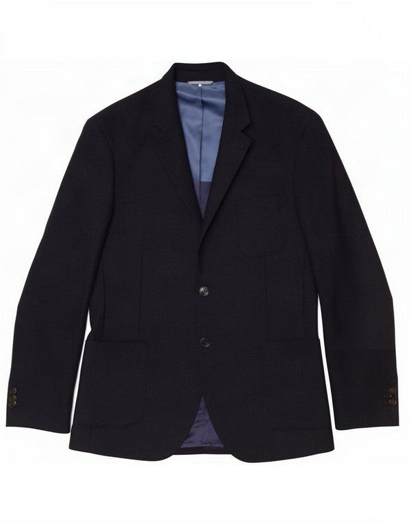 Tommy Hilfiger Veste Blazer 2 Boutons Homme IT 48 Laine Bleu Marine Moyen
