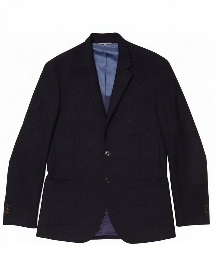 Tommy Hilfiger Veste Blazer 2 Boutons Homme IT 48 Laine Bleu Marine Moyen
