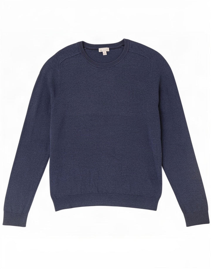 Gap Pull à col rond pour homme Petit coton bleu marine