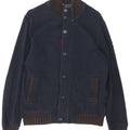 Armani Jeans Cardigan Homme Pull Large Bleu Marine Coton