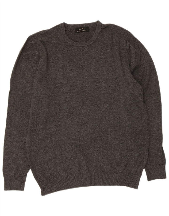 Zara Pull ras du cou pour femme UK 10 Petit Gris
