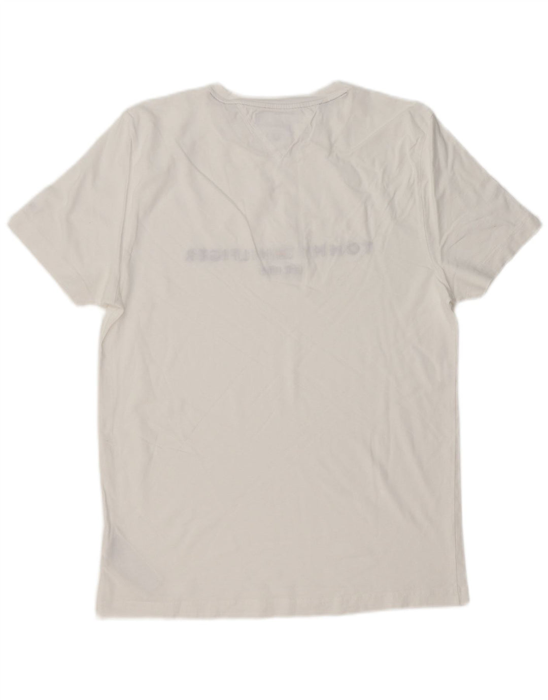 TOMMY HILFIGER T-shirt slim fit graphique pour hommes, grand coton blanc