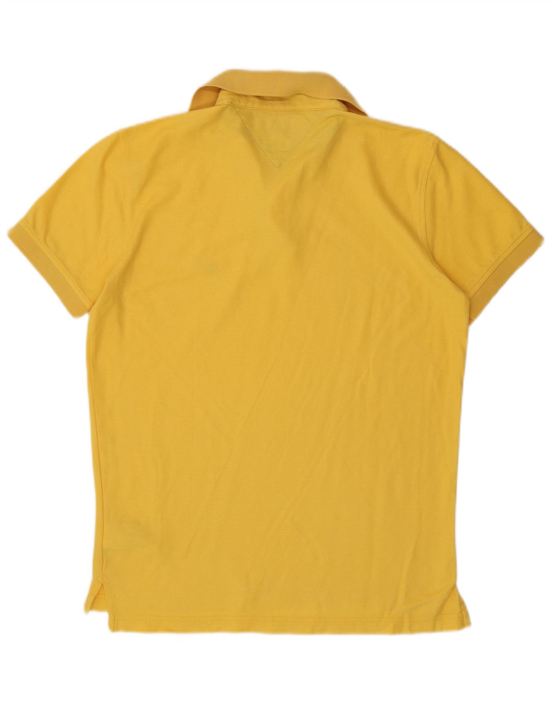 TOMMY HILFIGER Mens Regular Fit Polo Shirt Medium Yellow Cotton