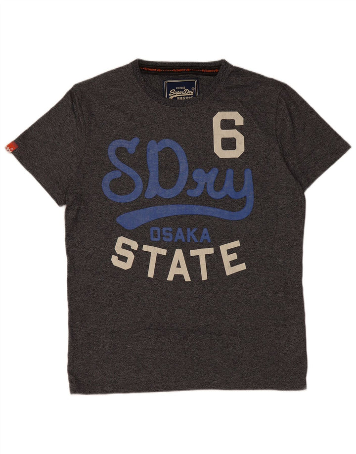 Superdry T-Shirt Osaka State Graphic Homme Grand Gris Moucheté Coton