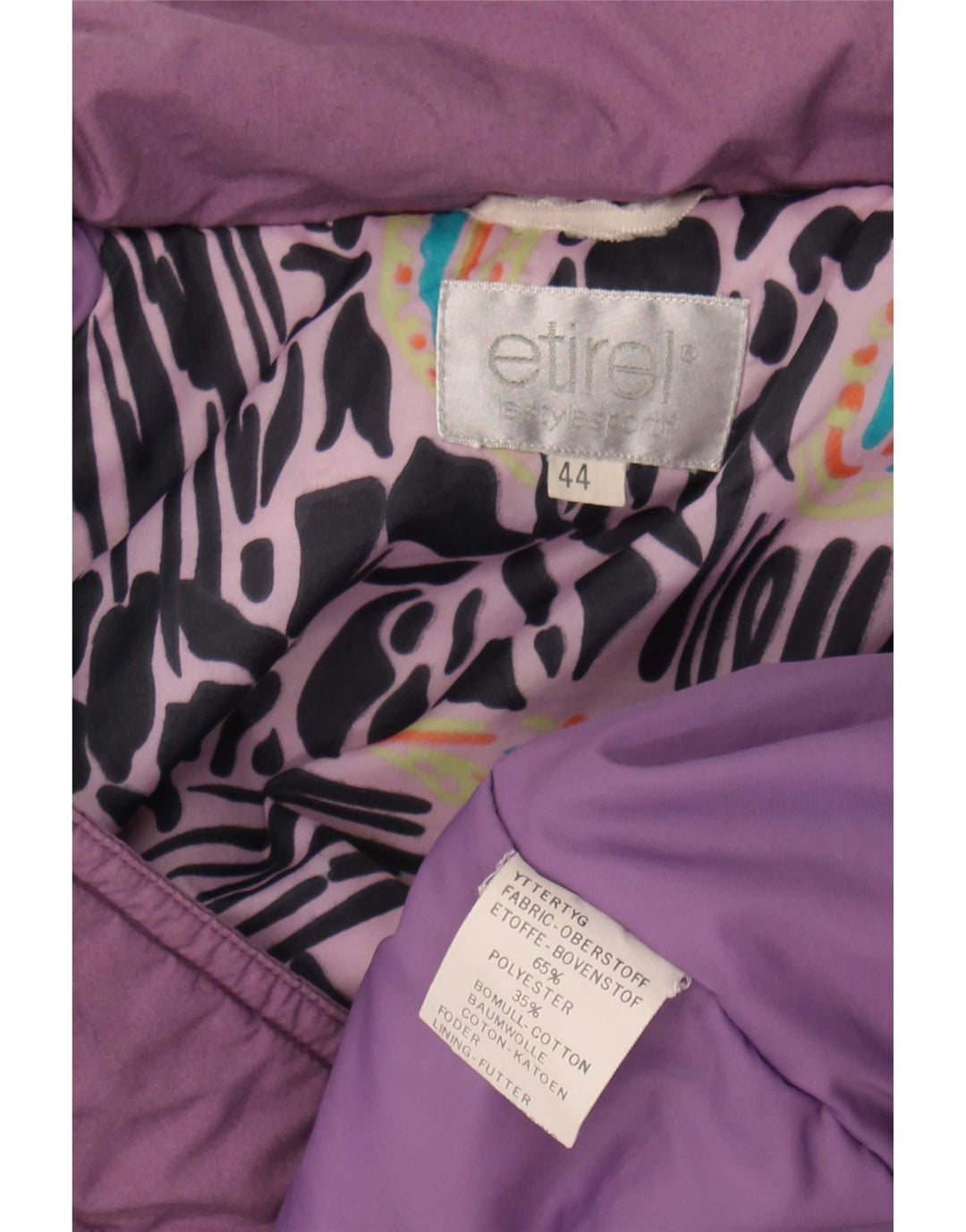 Etirel Manteau coupe-vent surdimensionné pour femme IT 44 Violet moyen Polyester