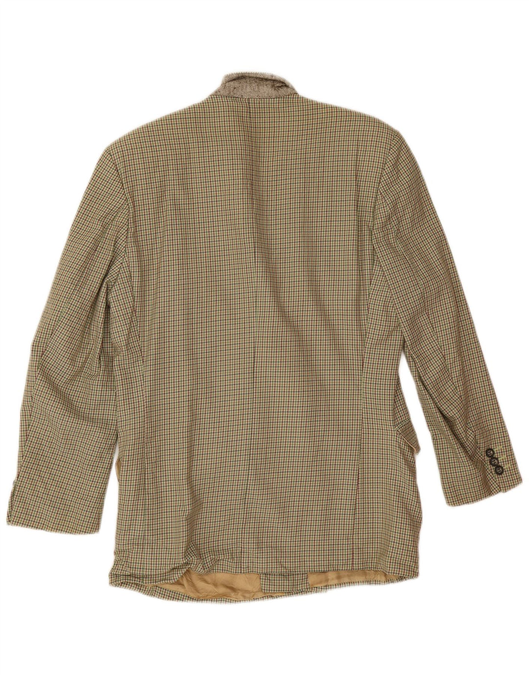 Pierre Laffitte Veste blazer longue pour homme UK 38 pied-de-poule vert moyen