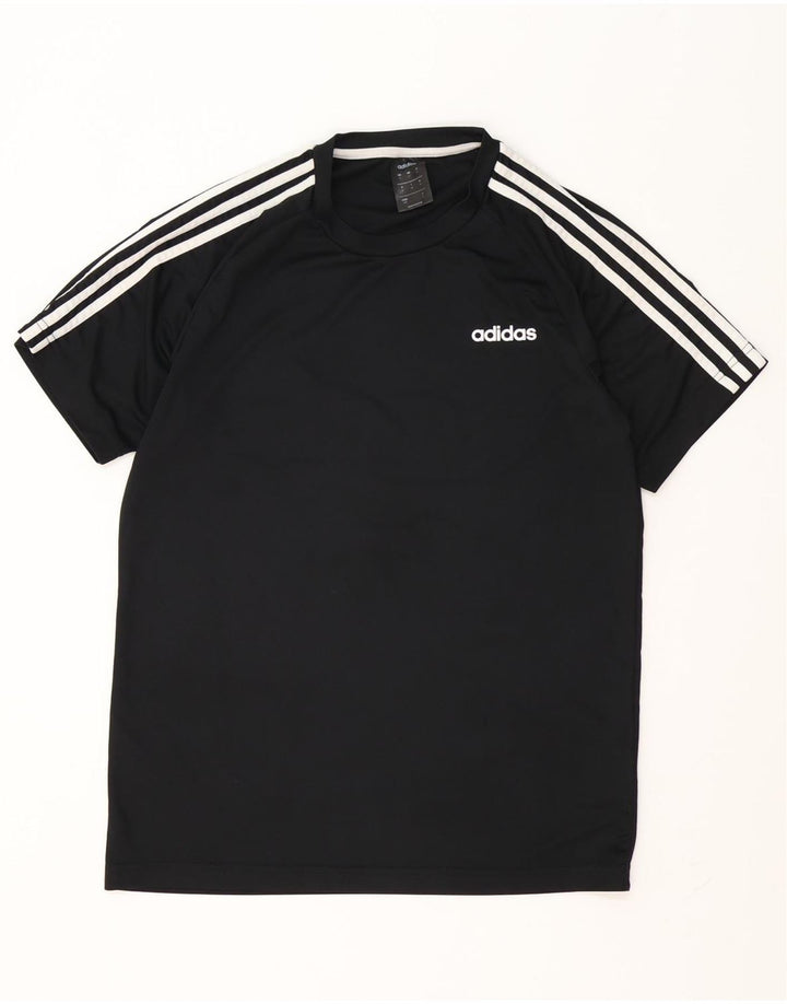 Adidas Hommes Climalite T-Shirt Top Noir Moyen Polyester