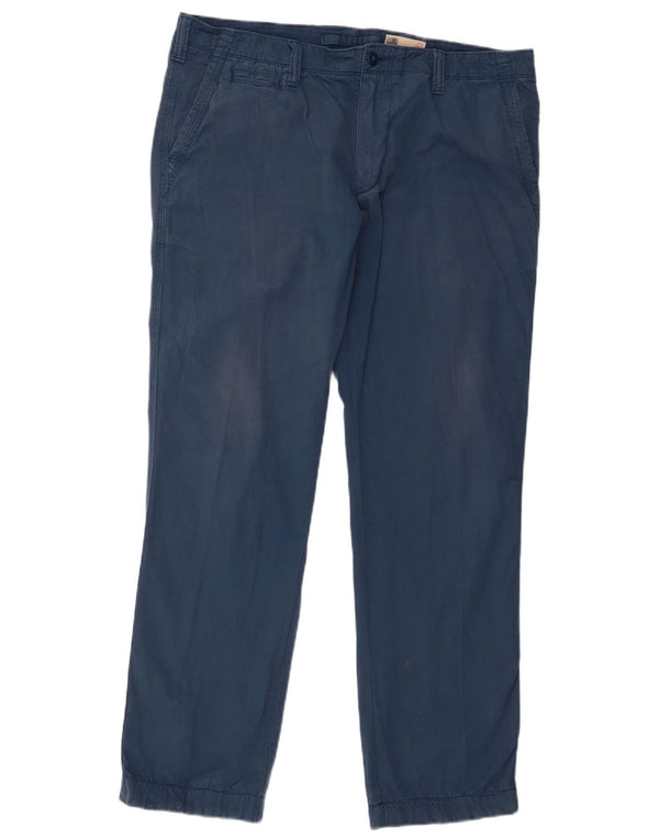 Marks & Spencer Pantalon Chino Droit Homme W36 L29 Bleu Coton