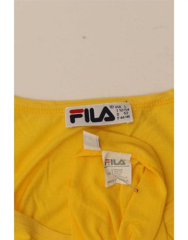 Fila Débardeur Homme Large Jaune Coton